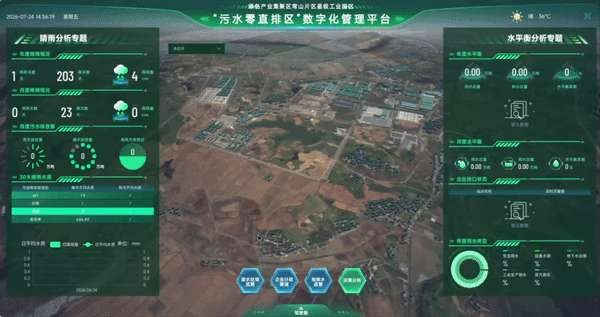 常山片区星级工业园区污水零直排数字化管理平台