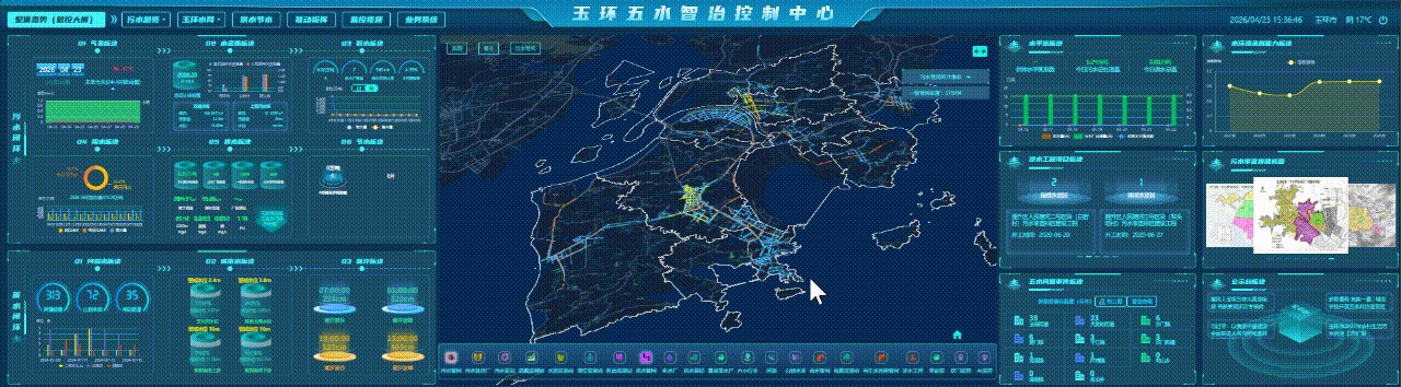 玉环县域五水智治控制中心平台界面